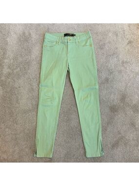 Versace for riachuelo pastel mint green slim fit denim jean skinny pants 40